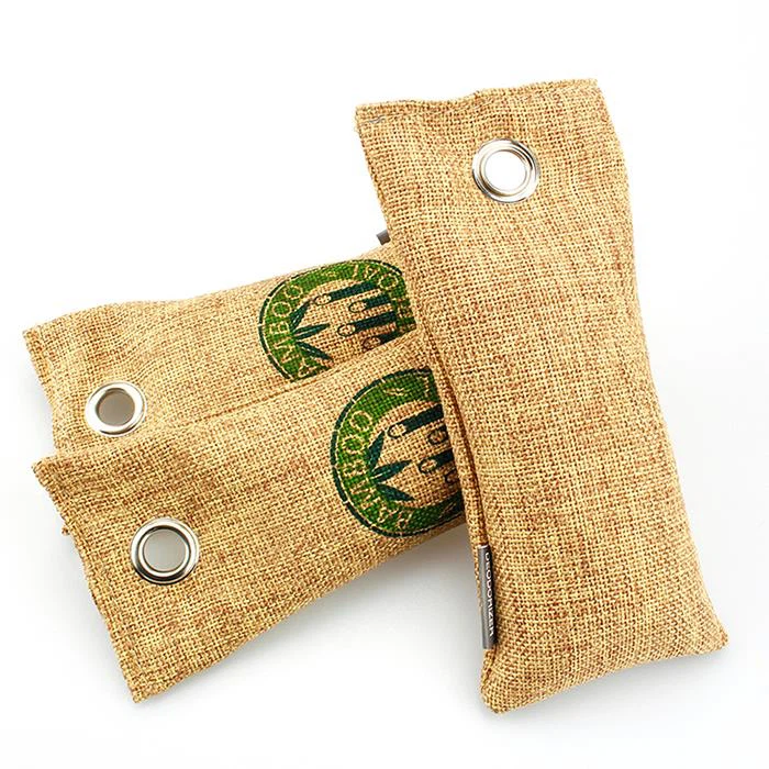 Natural Moso Bamboo Charcoal In Burlap Bags